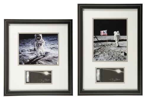Buzz Aldrin Pair of Signed and Framed Displays    